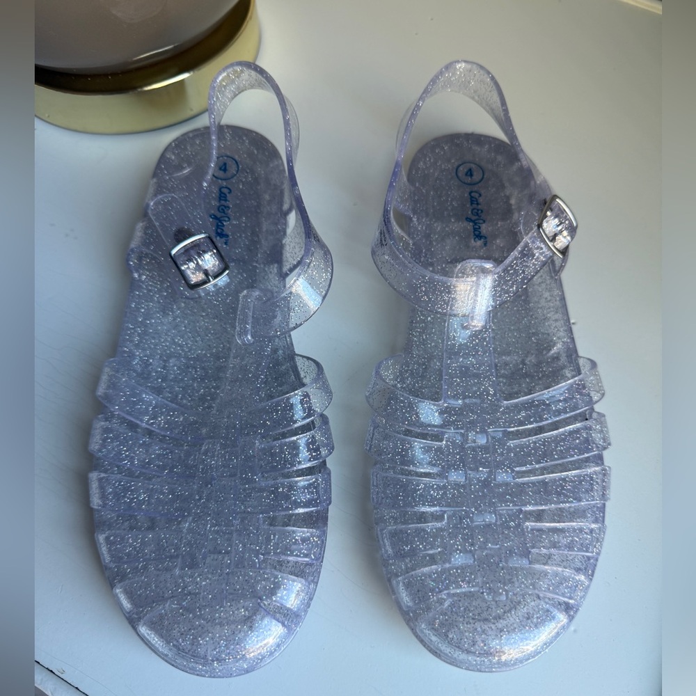 Cat & Jack “sunny” jelly sandals - NWOT! Sz 4 girls (fits like sz 7 women’s)